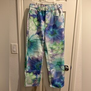 BDG Floral Tie-Dye Jeans in Pastel Hues - tk